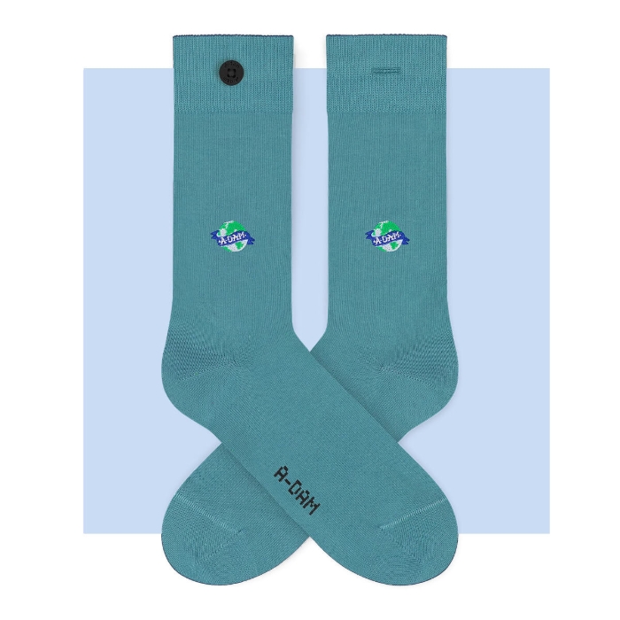 ADAM CASUAL SOCKS BLUE ADAM GLOBE OIL BLUE 36-40