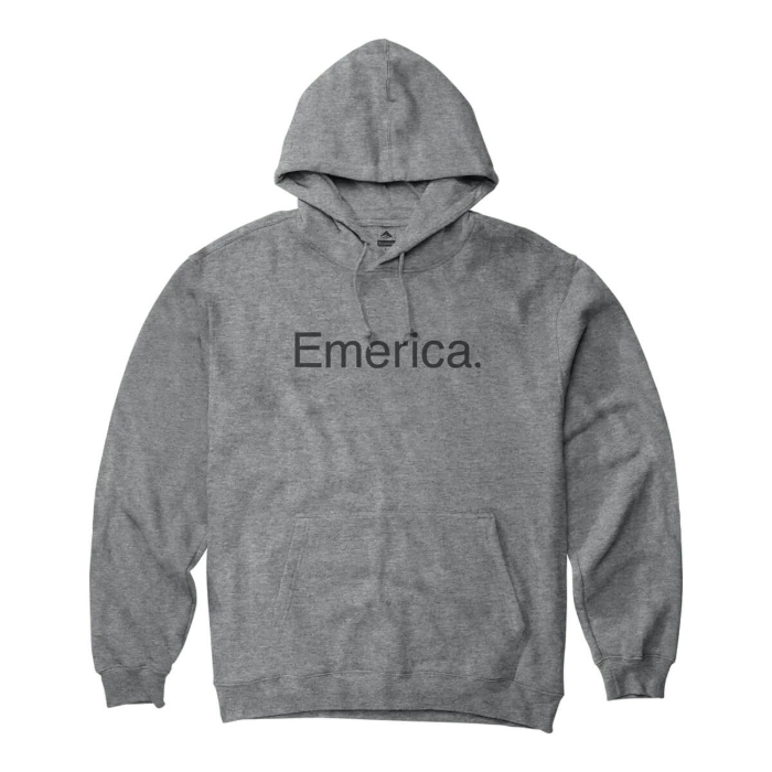 EMERICA PURE LOGO HOOD GREY/NAVY L
