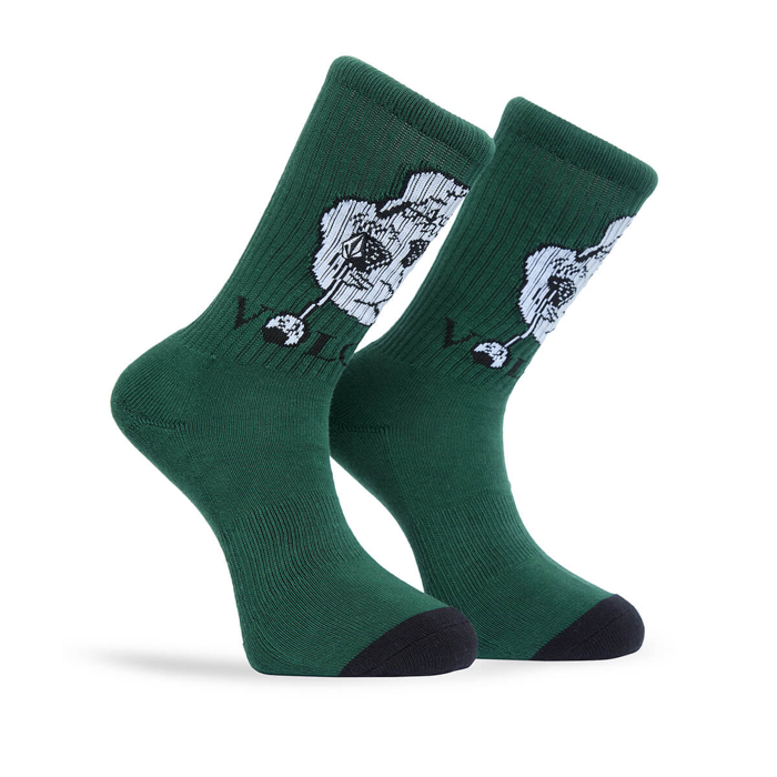 VOLCOM HEAVY TONE SOCK VINEYARD GREEN UNI