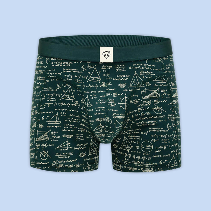 ADAM BOXER BRIEF GREEN MATHS PRO AOP BRONZE GREEN S