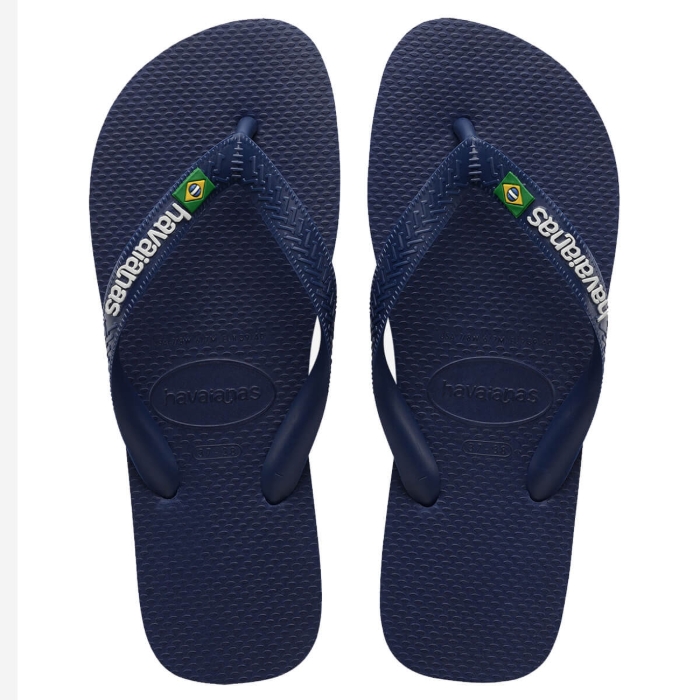HAVAIANAS BRASIL LOGO NAVY BLUE 39/40