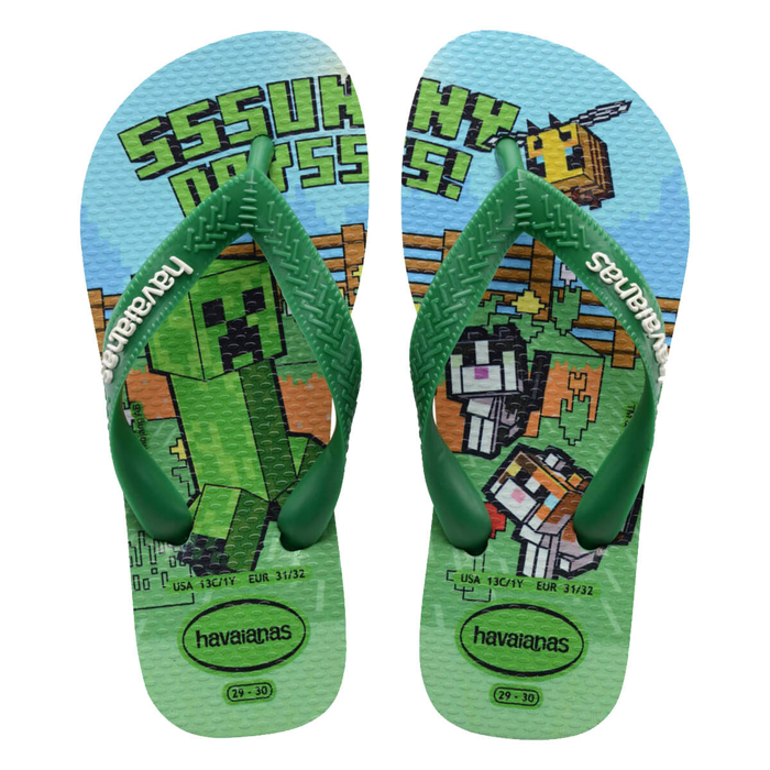 HAVAIANAS MINECRAFT GREEN 27/28