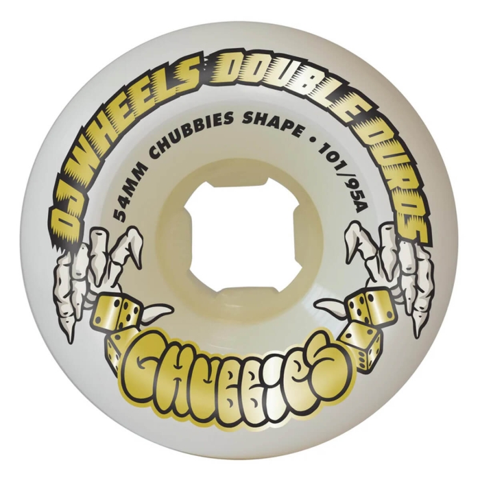 OJ 54MM DOUBLE DURO WHITE GUM CHUBBIES 99A/95A 54MM