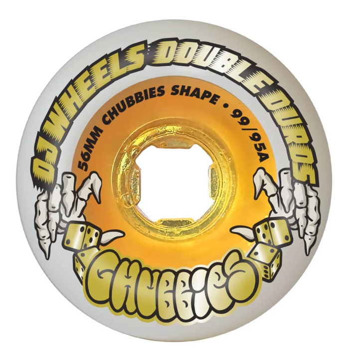 OJ 56MM DOUBLE DURO WHITE GOLD CHUBBIES 99A/95A 56MM