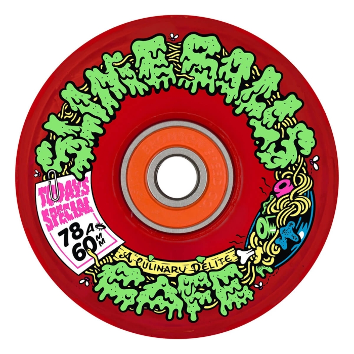 SLIME BALLS 60MM SB CAFE LIGHT UPS OG SLIME RED 78A 60MM