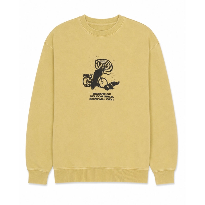 VOLCOM LIFER CREW MUSTARD S