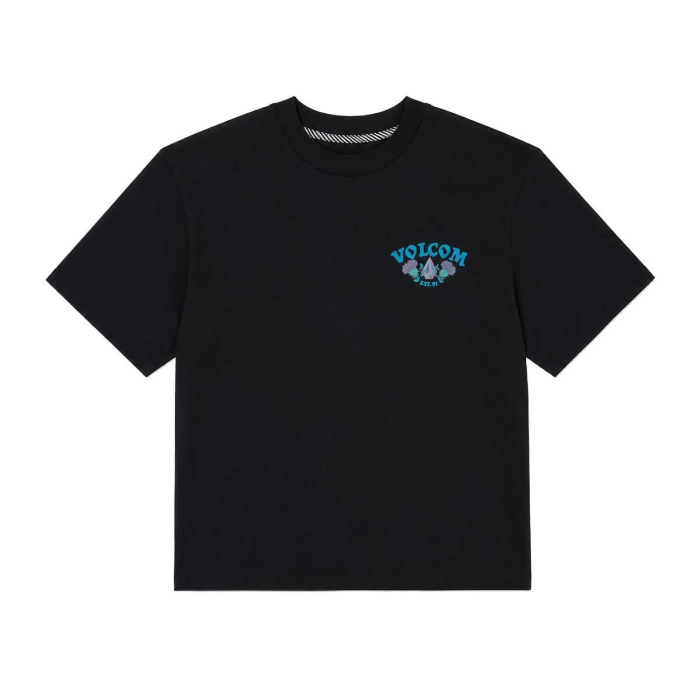 VOLCOM DIAL CROP TEE BLACK M