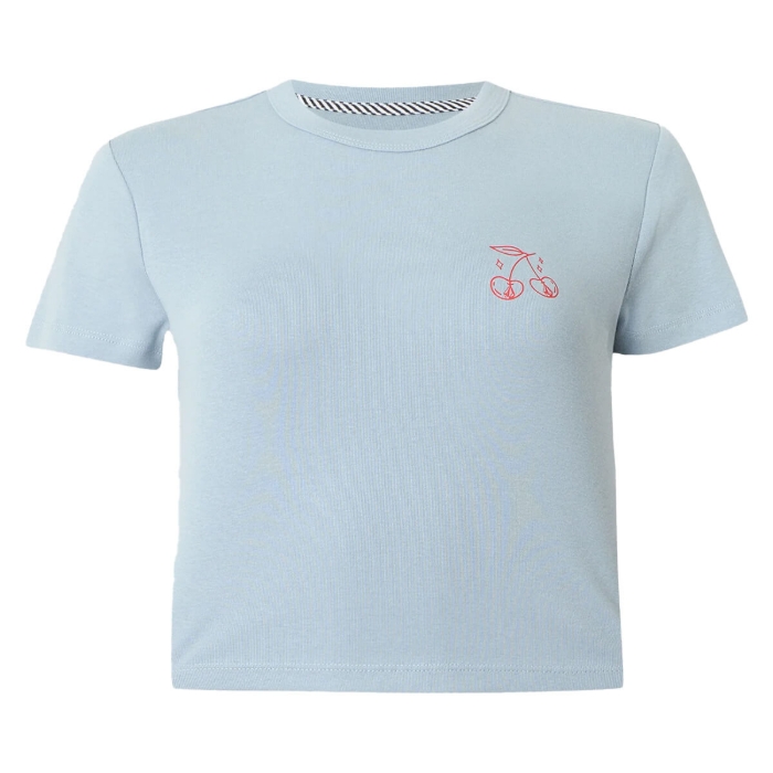 VOLCOM AS IF BABY T-SHIRT CALI BLUE XS