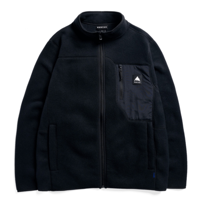 BURTON CINDER FULL-ZIP FLEECE TRUE BLACK S