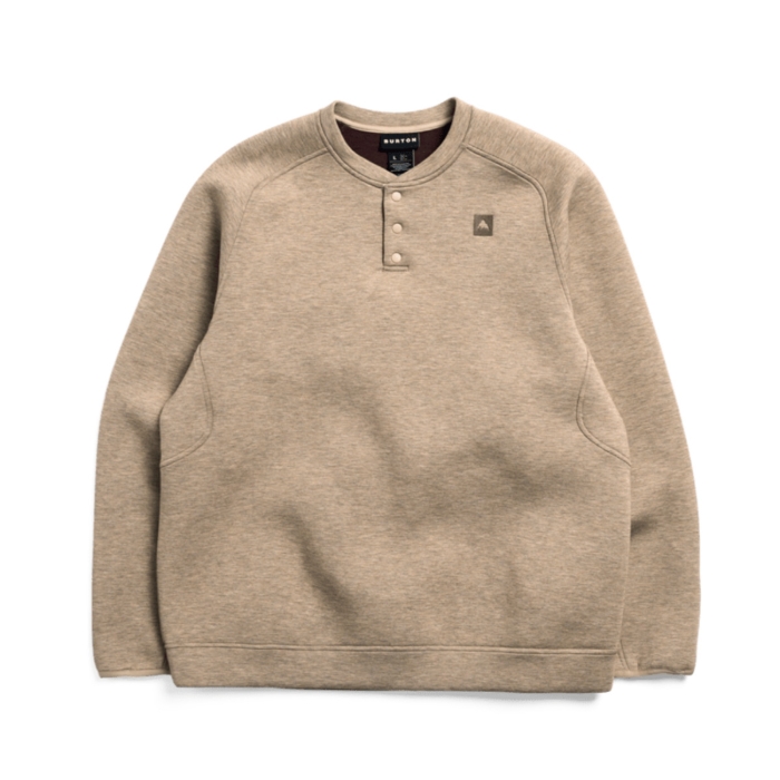 BURTON SPACECLOUD HENLEY PULLOVER SUMMIT TAUPE HTR S