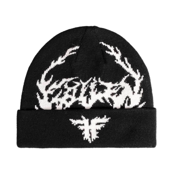 FALLEN IRON BEANIE BLACK/WHITE UNI