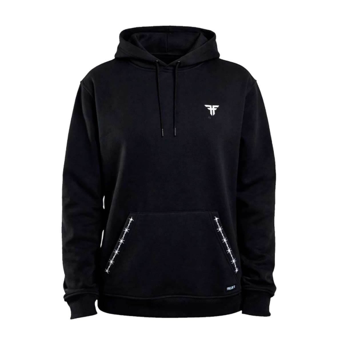 FALLEN BARBED BONES HOODIE PULLOVER BLACK/WHITE M
