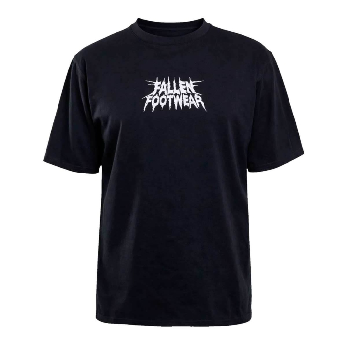 FALLEN DISTORTION T-SHIRT BLACK/WHITE M