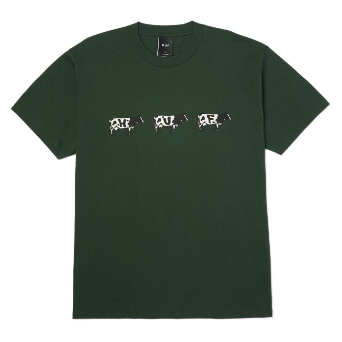 HUF MOO T-SHIRT FOREST GREEN XXL