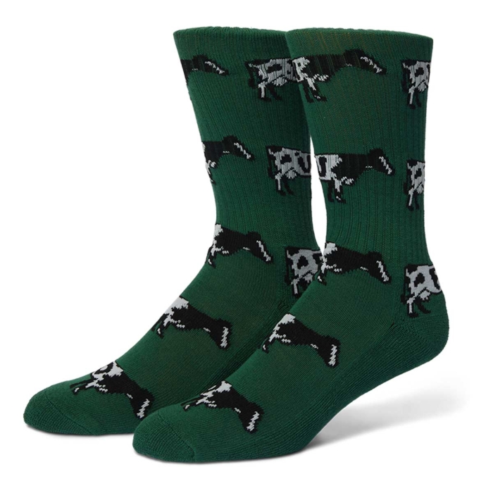 HUF MOO CREW SOCK GREEN UNI