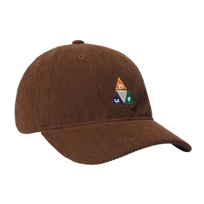 HUF PRISM TT CORD 6 PANEL CV HAT DARK BROWN UNI