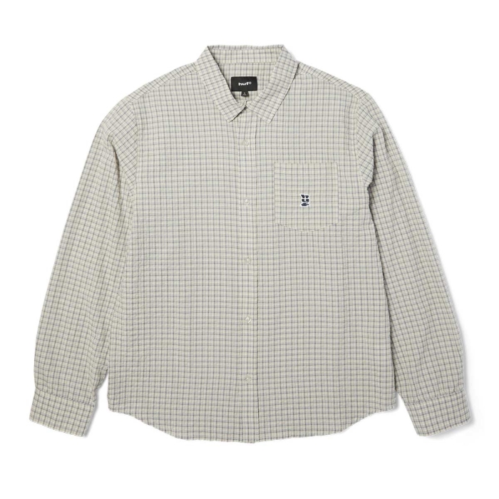 HUF MEGABLAST LS WOVEN TOP NATURAL XL