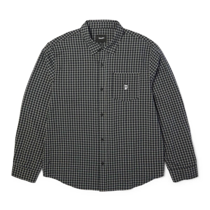 HUF MEGABLAST LS WOVEN TOP BLACK S