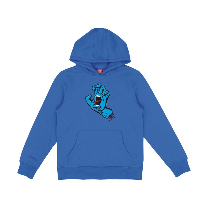 SANTA CRUZ YOUTH SCREAMING HAND HOOD PULLOVER SAPPHIRE 8-10