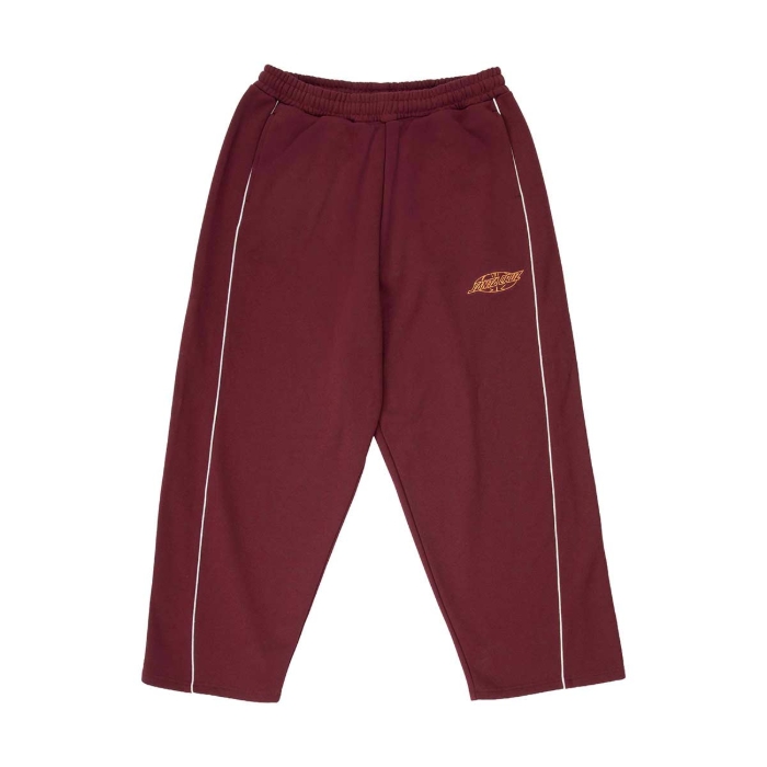 SANTA CRUZ PINSTRIPE WIDE LEG JOGGER DARK PLUM M