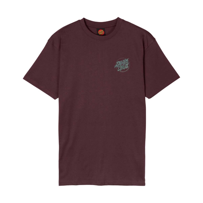 SANTA CRUZ SCOURGE DOT T-SHIRT DARK PLUM S