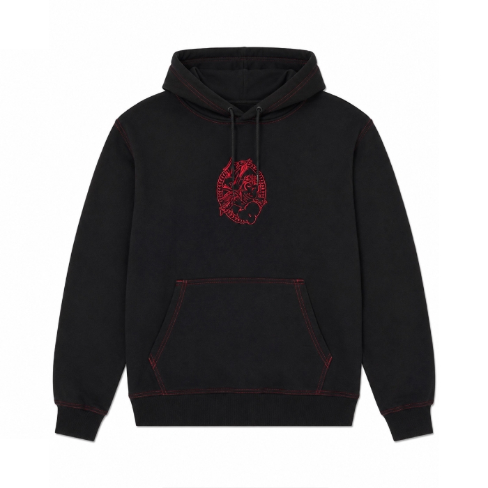VOLCOM FOR THE STONE HOODIE PULLOVER BLACK M