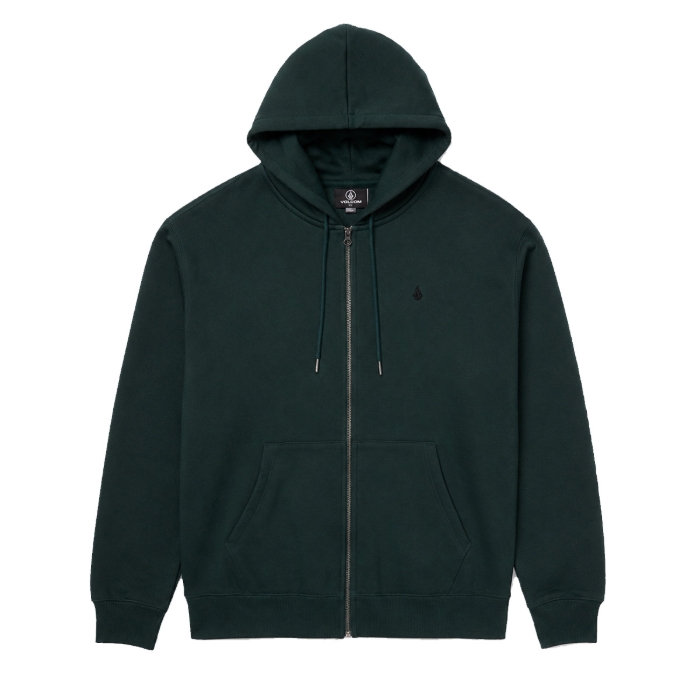 VOLCOM SINGLE STONE ZIP HOODIE PULLOVER SCARAB XS