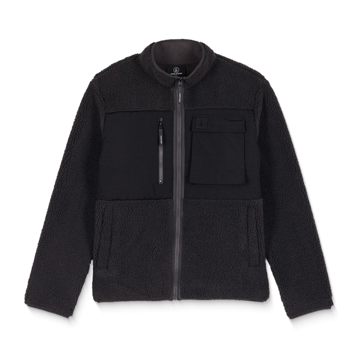 VOLCOM STORM STONE ZIP FLEECE ASPHALT BLACK M