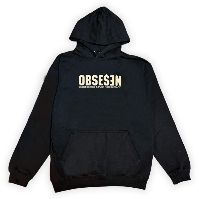 OBSESSION OBSESEN PUNK HOOD PULLOVER BLACK M